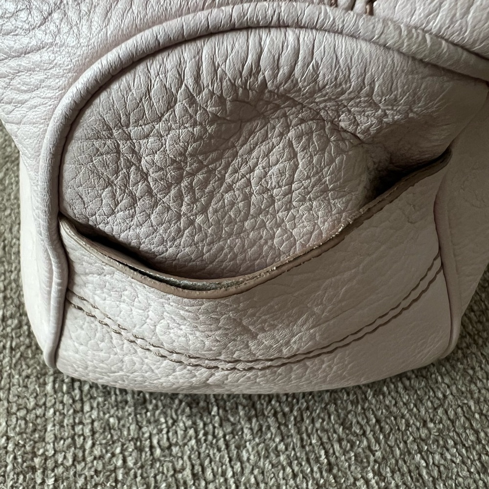 CELINE Beige/Pink BOOGIE BAG Rare Color LEATHER LUXE Satchel VINTAGE - Picture 13 of 15